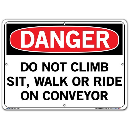 Vestil Aluminum Composite Sign, 10-1/2" Height, 14-1/2" Width, Aluminum Composite, Rectangle, English SI-D-31-C-AC-130